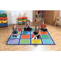 Rainbow Square Carpet 2x2m