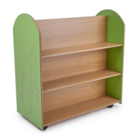 Mobile Bookcase Woodland Yellow Beech