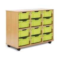 Stackable 12 Deep Tray Unit Assorted