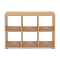 6 Cube Room Divider Horiz Ash