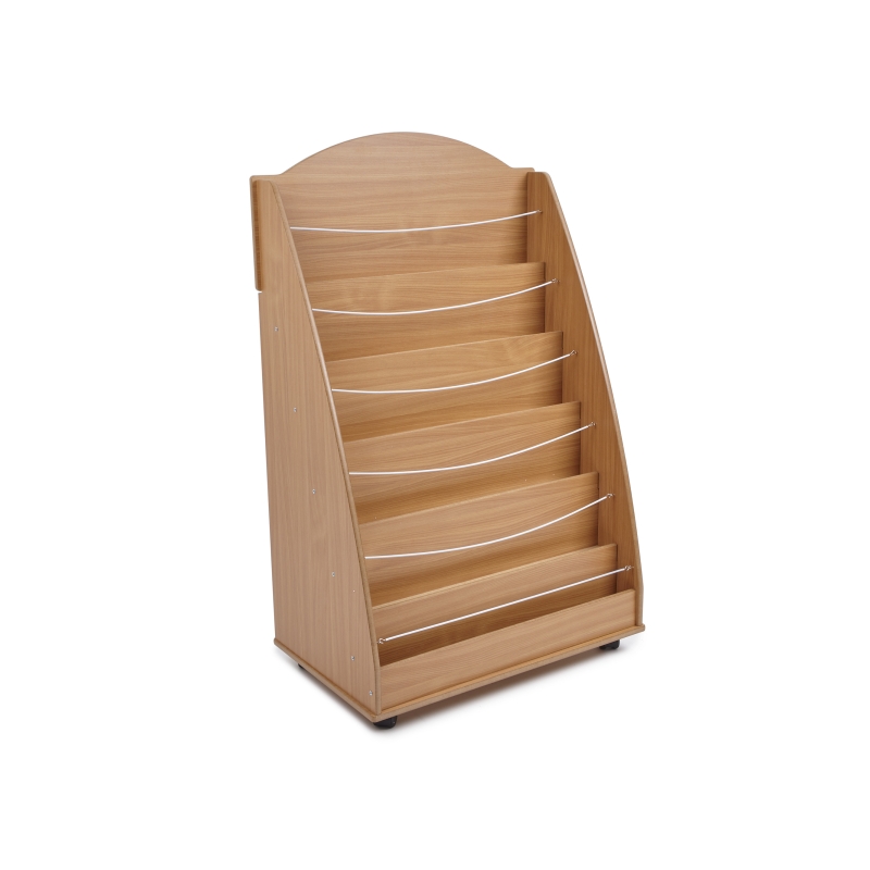 Large Faceon Book Display Unit Beech