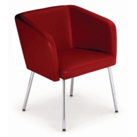 Hello Visitor Chair Faux Leather Burg