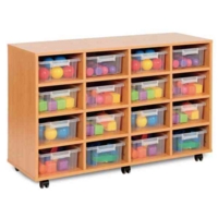 Quad Unit 16 Tray Mobile Clear