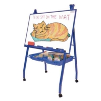 Sgl Boarded Mobile Easel Bl