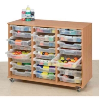 Tall Triple Bay Clear Trays