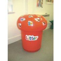 Mushroom Litter Bins Bug Graphics Green