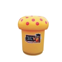 Mushroom Litter Bin Owl Graphics Orange