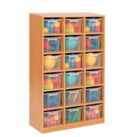 Tall Triple 18 Tray Open Clear