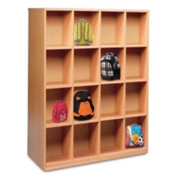 16 Compartment Bag Store Beech