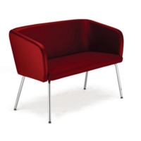 Hello 2 Seater Sofa Faux Leather Burg