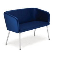 Hello 2 Seater Sofa Faux Leather Lime