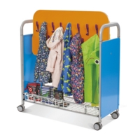 Callero Plus Cloakroom Trolley Silver