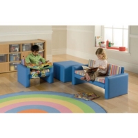 Stripey Sofa Set Blue