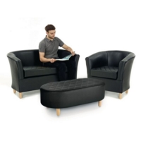 Adult Quilted Tub Set Black