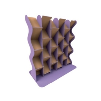 Zigzag Extended Leaflet Dispenser-Blue