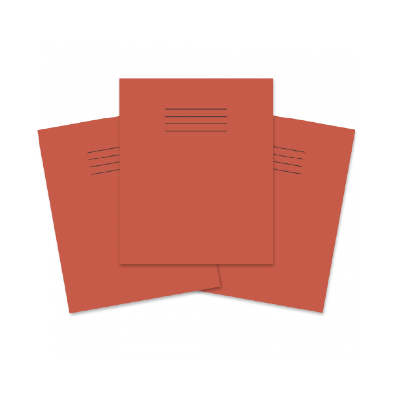 Project Book Top Blank/Bottom 12mm Ruled 32Page 205x165 Red