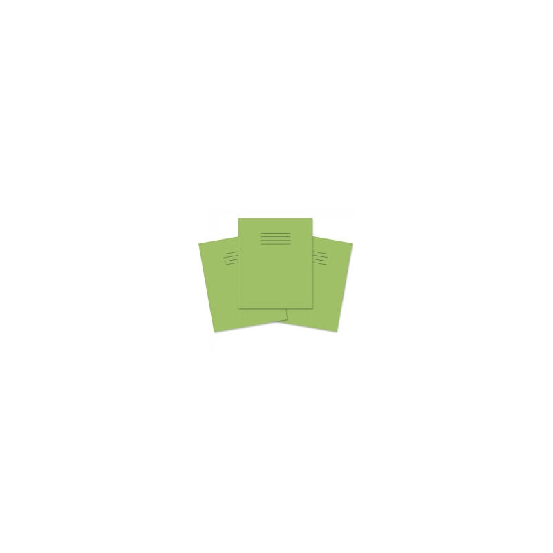 Exercise Book 10mm Squared 80 Page 205x165mm Lt Grn PK100