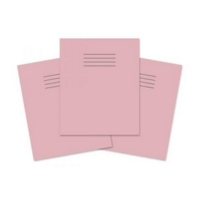 Rough Work Book 205x165mm 96Pg Plain Pink Pk100
