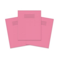 Exercise Book 8mm Ruled&Margin 48 Page 230x180mm Pink Pk100