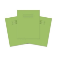 Exercise Book 6mm Ruled&Margin 80 Page 230x180mm Lt Grn Pk100