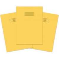 Exercise Book 7mm Squared 32 Page A4 Yellow Pk100