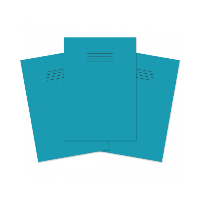 Project Book Top Blank/Bottom 13mm Ruled 32 Page A4 Lt Blue