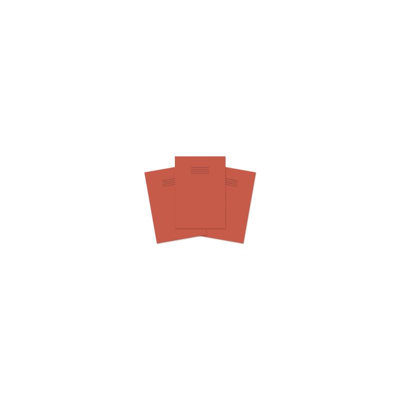 Exercise Book Blank 80 Page A4 Red Pk50