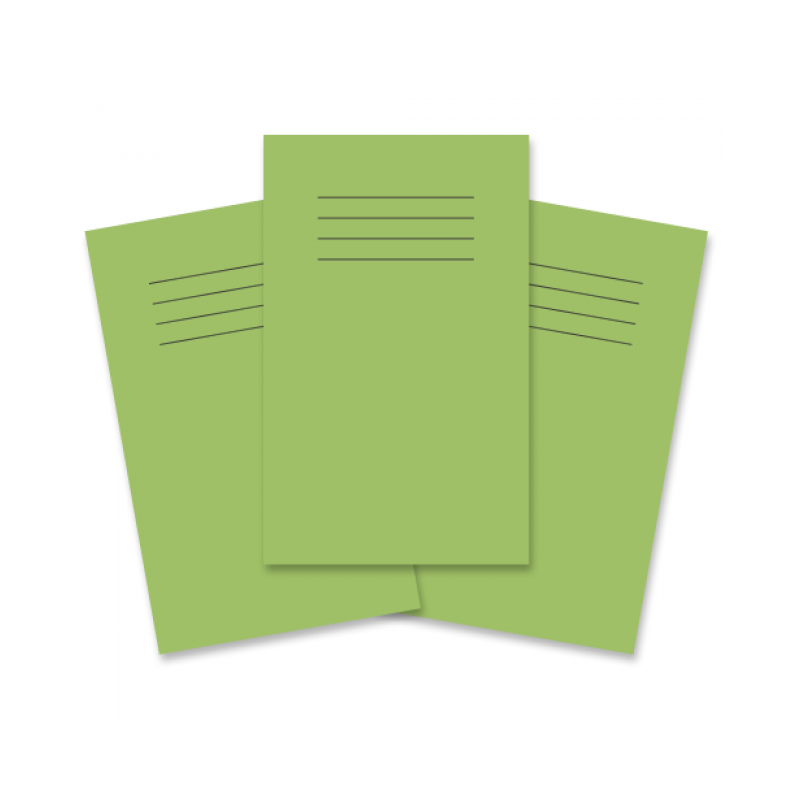 Notebook 7mm Ruled 48 Page 165x102mm Green Pk100