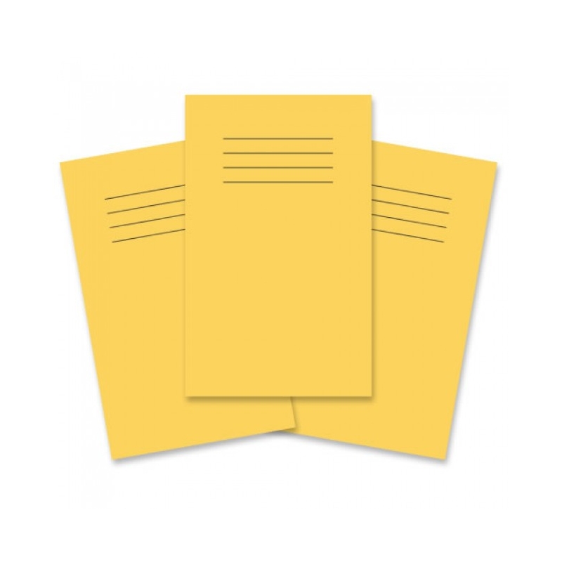 Notebook 7mm & Centre Margin 48 Page 165x102mm Yellow Pk100