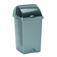 Roll Top Bin (25 Litre) Plastic (Metallic Silver)