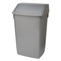 Addis Fliptop Bin 60 Litre Metallic Grey (Heavy duty commerical quality) AG813418