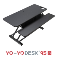 YO-YO Desk 95-S Black 95x30x10-50cm (WxDxH)