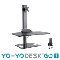 YO-YO Desk Go 1 Black 76x48cm (WxD), Height: