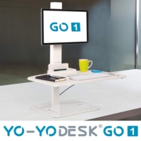 YO-YO Desk Go 1 White 76x48cm (WxD), Height: