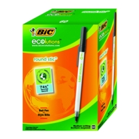 Bic Ecolutions Round Stic Recycled Slim Ballpoint Pen