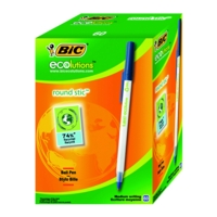 Bic Ecolutions Round Stic Recycled Slim Ballpoint Pen