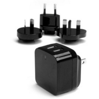 StarTech USB Wall Charger 2 Port Black