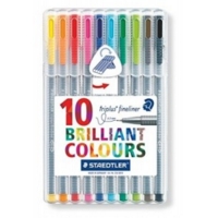 Staedtler Triplus Fineliner Pens Assorted PK10 334-SB10