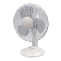 ValueX 12 Inch/305mm 3 Speed Tilting Oscillating Desk Fan White - 43920