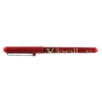 Pilot VBall Liquid Ink Rollerball Pen 0.7mm Tip 0.4mm Line Red (Pack 12) - 4902505134722SA
