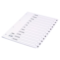 Concord Classic Index January-December A4 White