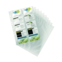 DURABLE (A4) Business Card Pockets (Transparent) - Pack