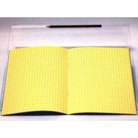 Tinted 7"x9" Exercise Books Yellow 7.5mm Squared