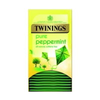 TWININGS Pure Peppermint Tea Bags Individually Wrapped (Pack 20) - NWT017