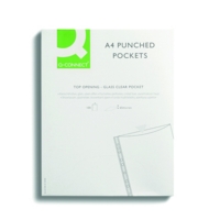 ValueX Multi Punched Pocket A4 60 Micron Mediumweight Glass Top Opening Clear (Pack 100) - 400197959