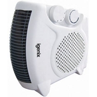 Igenix (2000W) Upright/Flat Fan Heater with 2-Heat