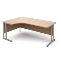 Maestro 25SL Ergonomic LH Desk & Pedestal Bundle - BEECH