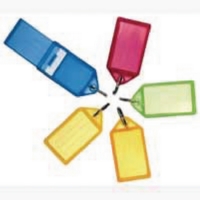 ValueX Sliding Key Tags Plastic Large Assorted Colours (Pack 50) - KTLL50