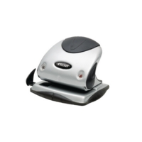 Rexel P225 Robust Metal 2-Hole Punch (Silver/Black)