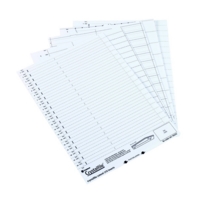 Rexel Crystalfile Classic White Card Inserts Pack of